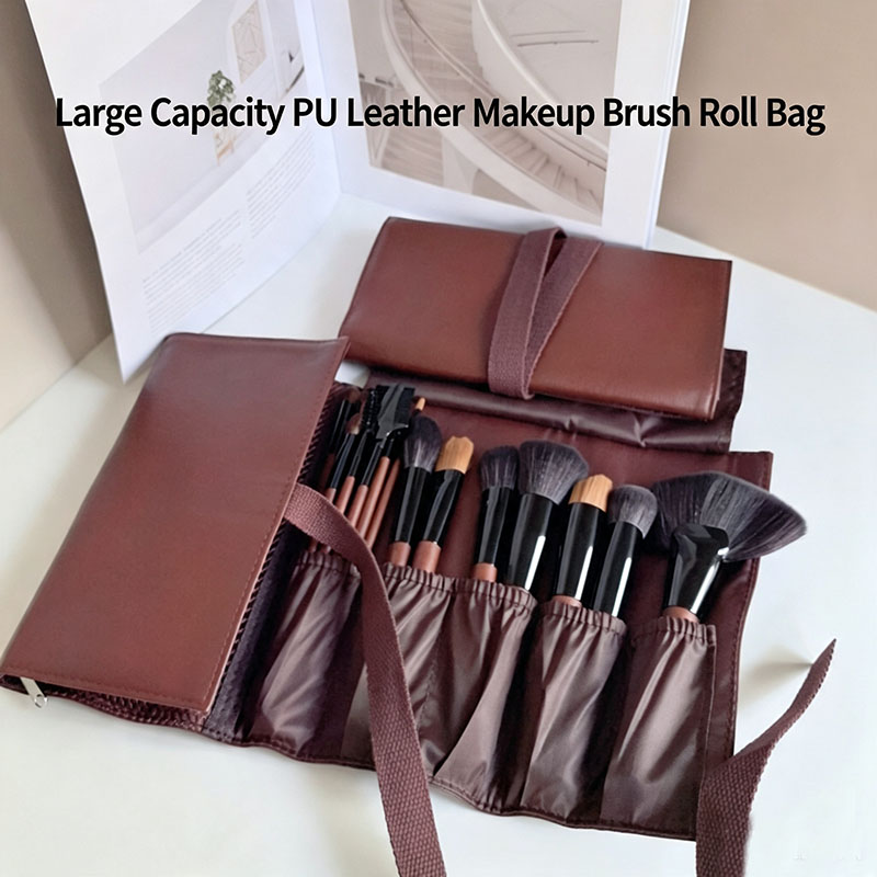 Travel Z - PU Leather Makeup Brush Roll Bag
