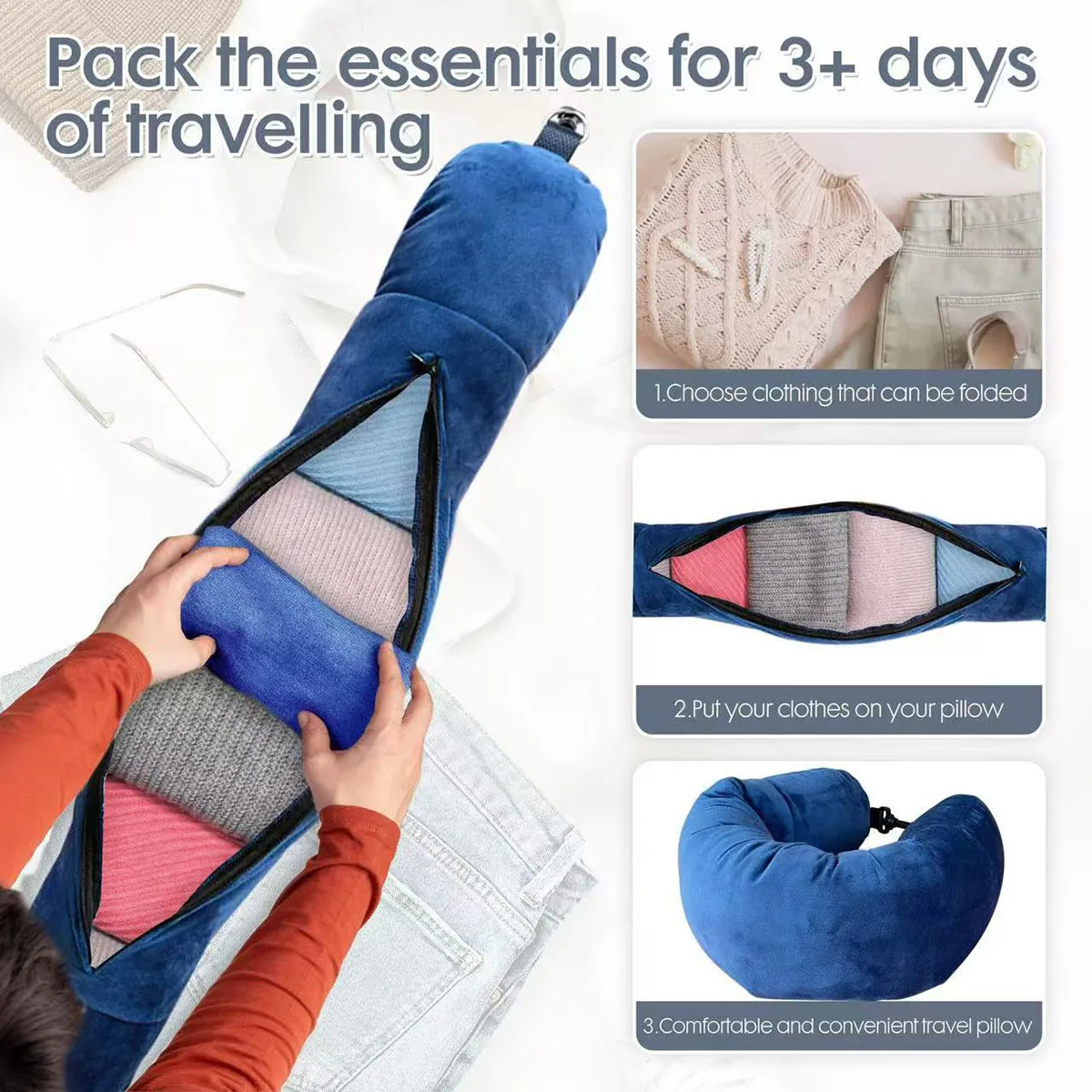 Crystal Fleece U-Shaped Travel - Travel Accessories Pillow 评论和价格