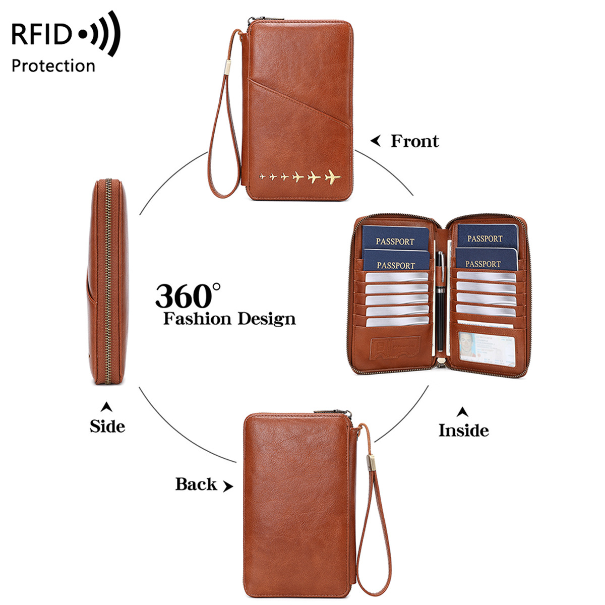 Trendy Airplane Design RFID Bl - Passport Holder Rfid 评论和价格