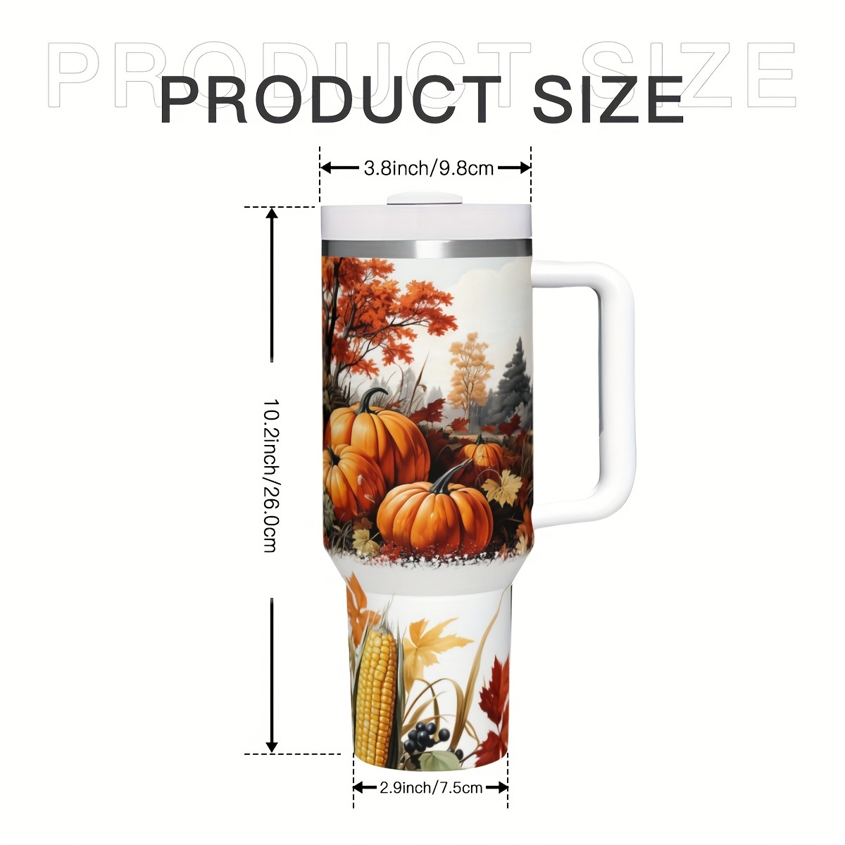 1pc 40oz Autumn Pumpkins Insul - Travel Accessories Gift Ideas 评论和价格