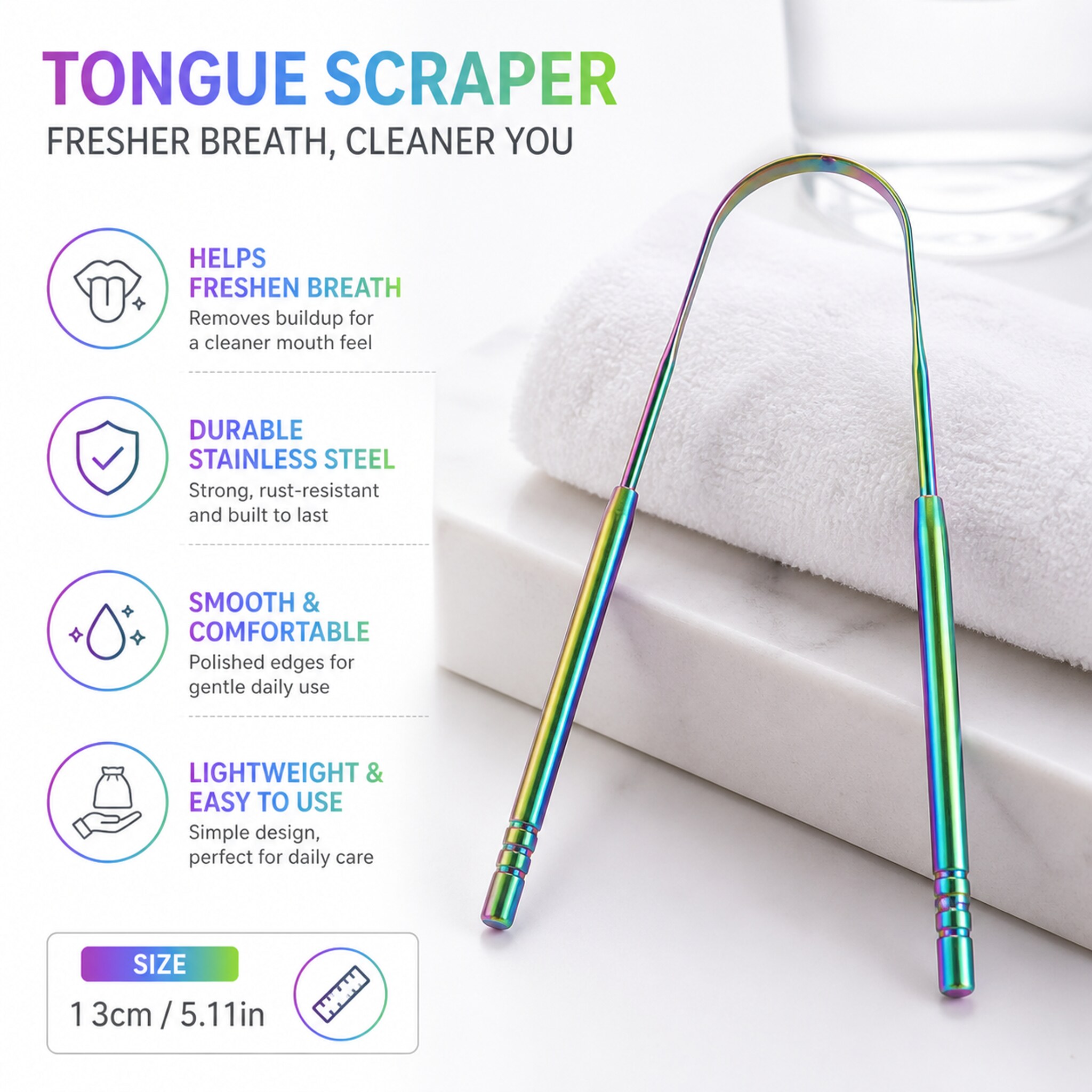 Metal Tongue Cleaner Stainless - Travel Accessories Needed 评论和价格