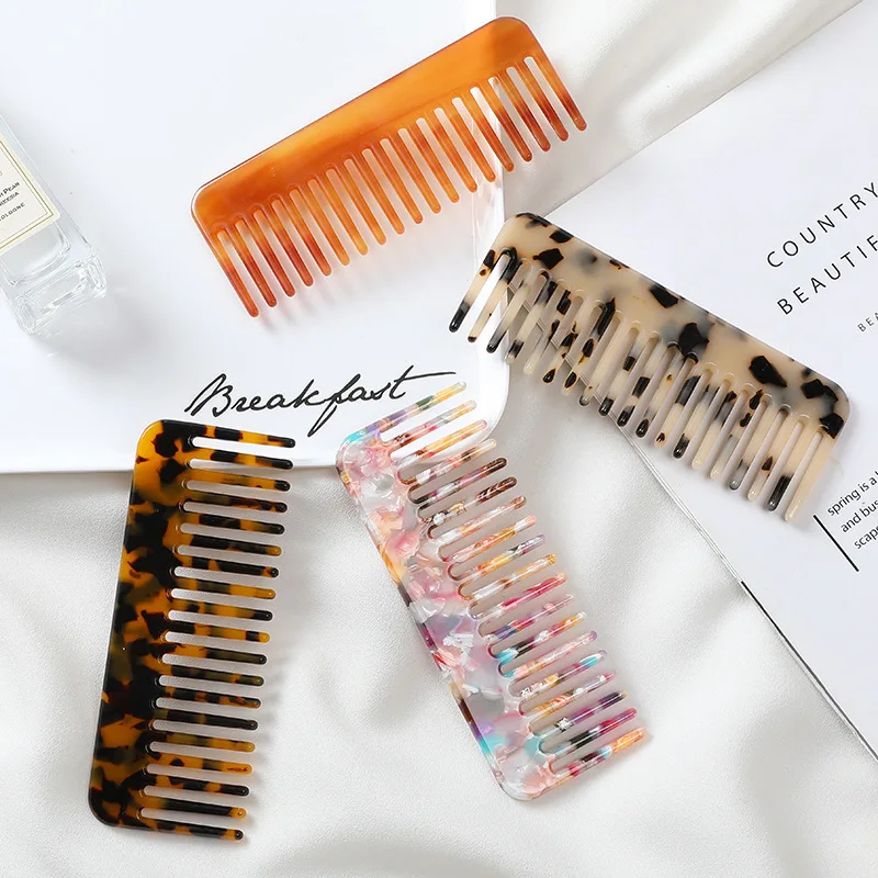 Wide Teeth Acetate Hair Combs  - Travel Accessories Needed 评论和价格