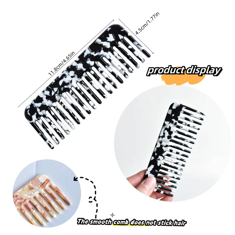 Wide Teeth Acetate Hair Combs  - Travel Accessories Needed 评论和价格