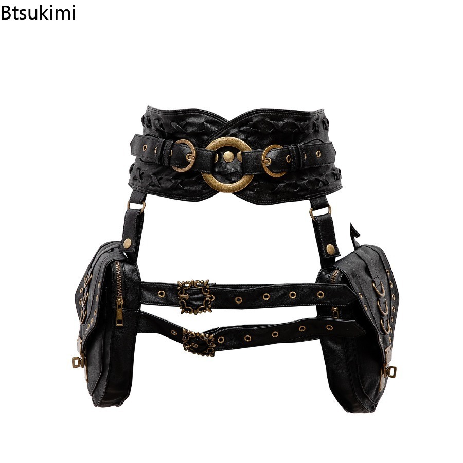 Retro Steampunk Utility Waist  - Travel Accessories Hip Belt 评论和价格