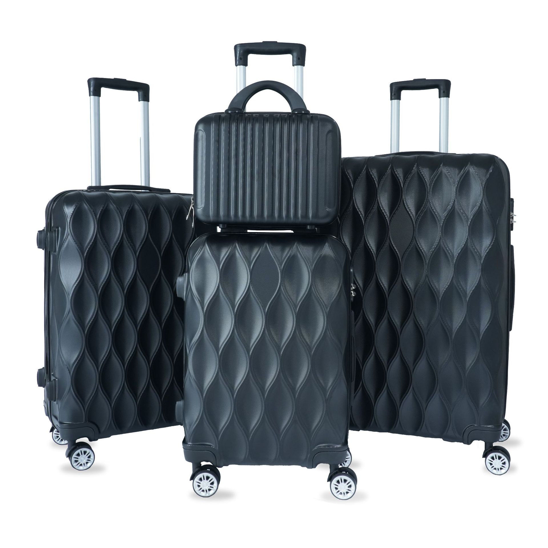 Four-Piece Set Luggage ABS Uni - Luggage Wheel Replacement 评论和价格