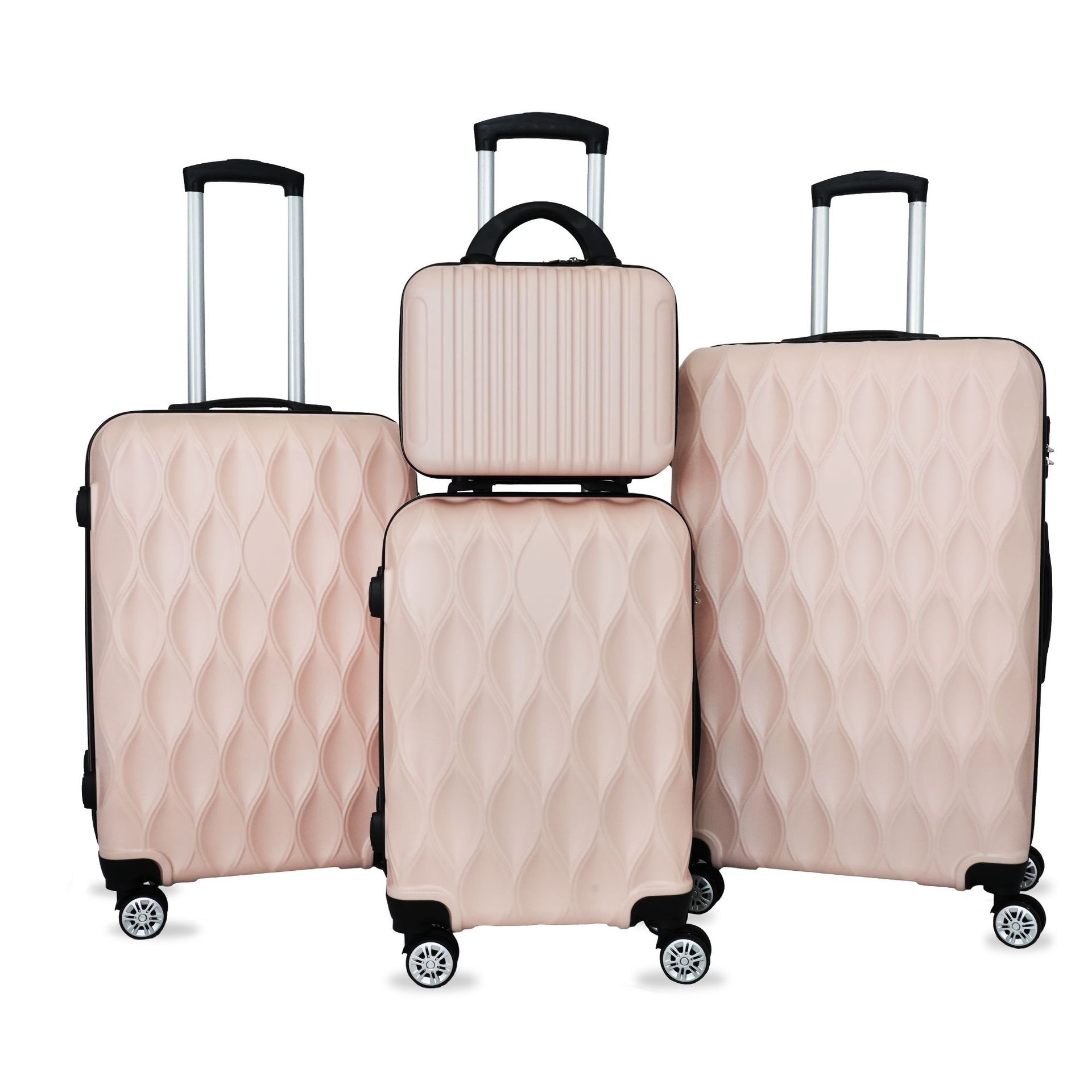 Four-Piece Set Luggage ABS Uni - Luggage Wheel Replacement 评论和价格