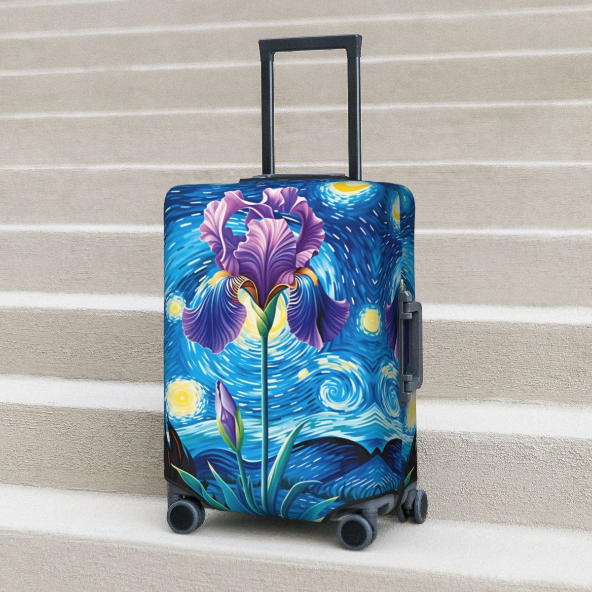 Irises With Van Gogh Starry Ni - Travel Van Accessories 评论和价格