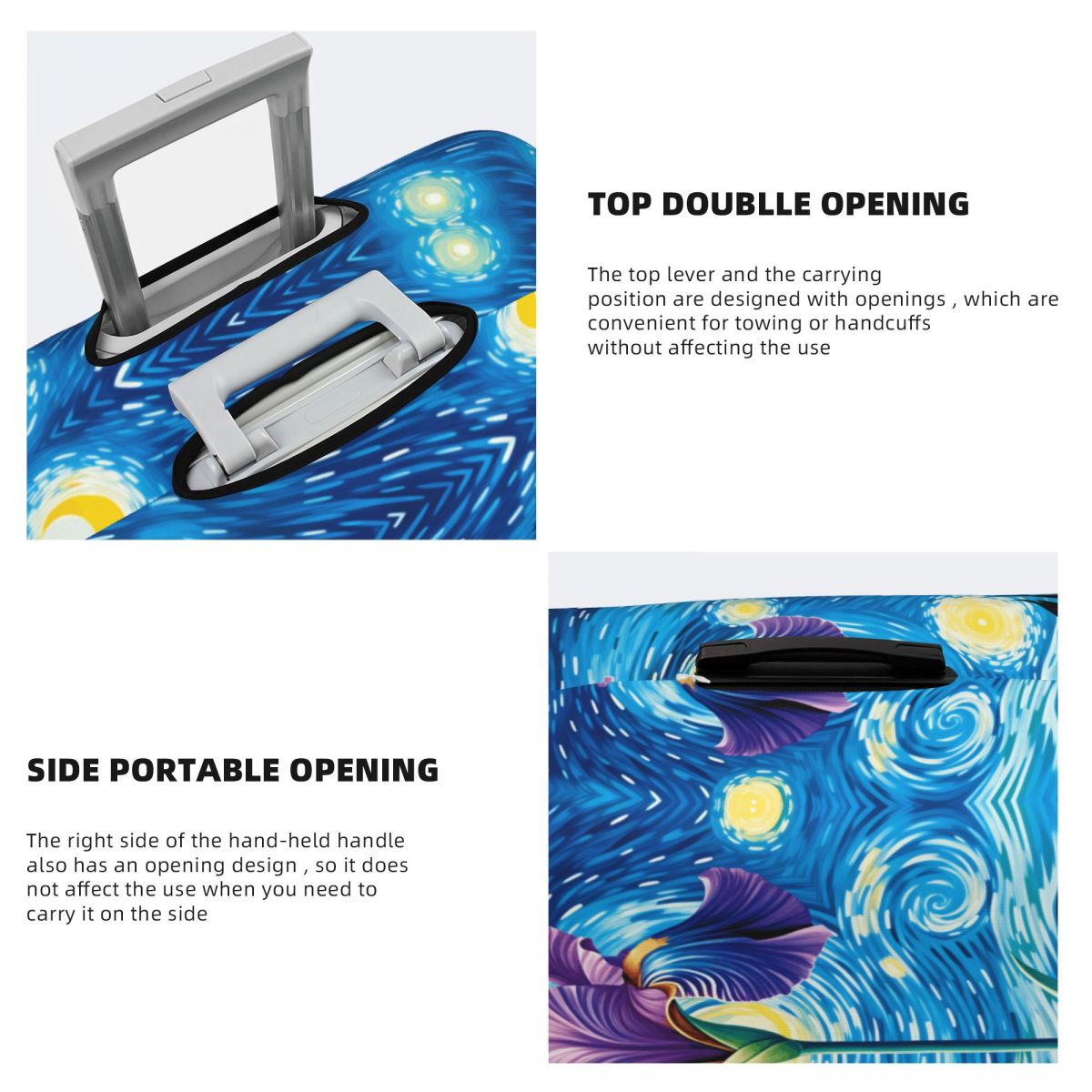 Irises With Van Gogh Starry Ni - Travel Van Accessories 评论和价格