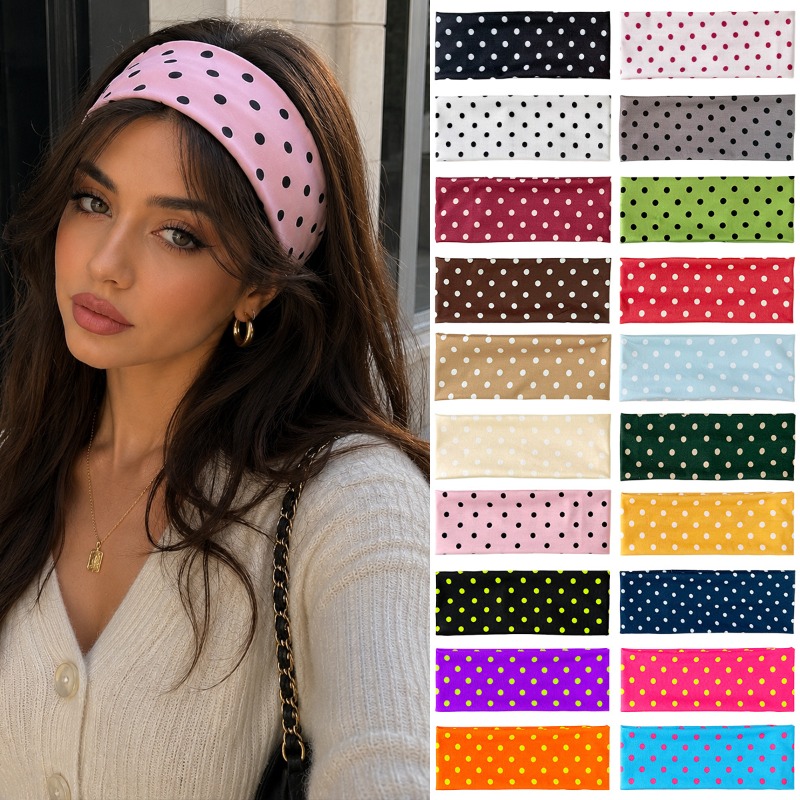 2Pc Polka Dot Elastic Headband - Travel Accessories Needed 评论和价格