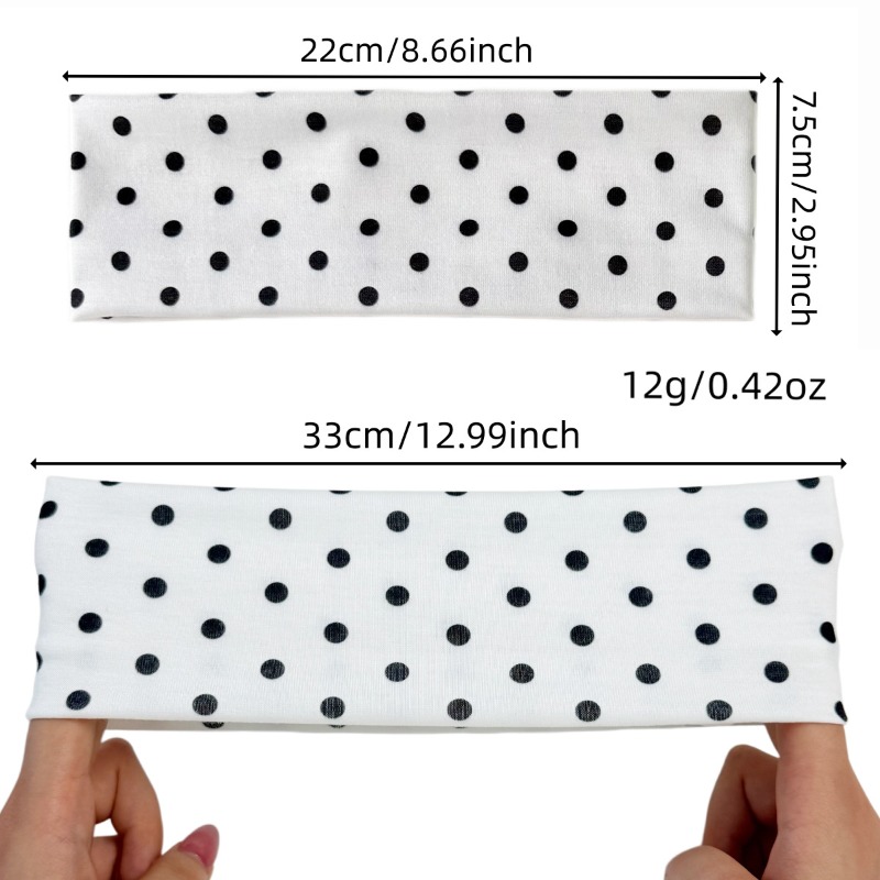 2Pc Polka Dot Elastic Headband - Travel Accessories Needed 评论和价格