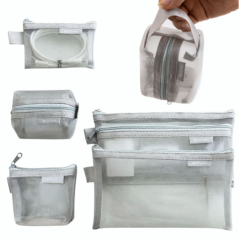 Gray Mesh Organizer Bags – for - Travel Accessories Needed 评论和价格