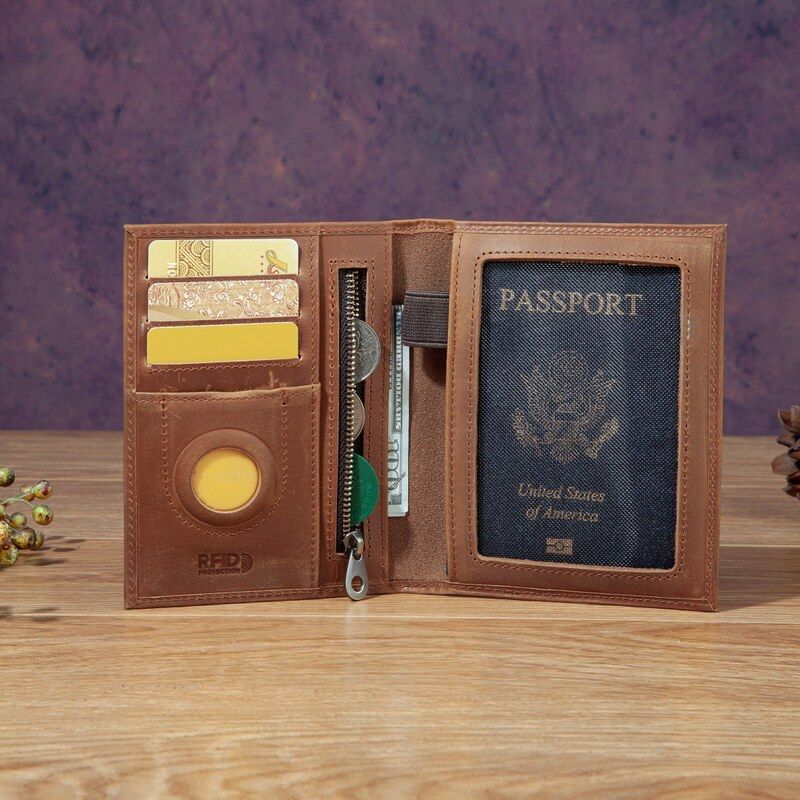 Fashionable Unisex Mad  Leathe - Passport Holder Rfid 评论和价格